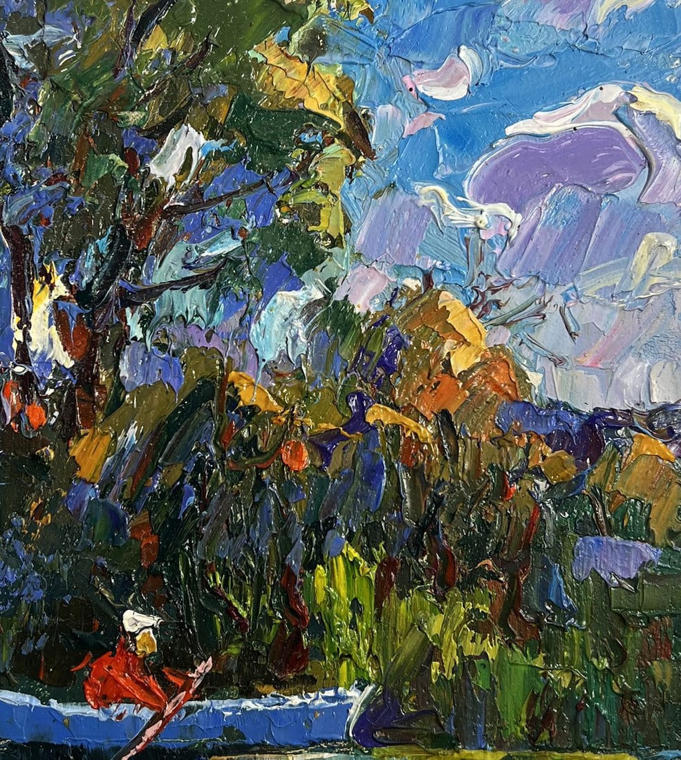 Oil painting Early morning on a boat Alex Kalenyuk - 7