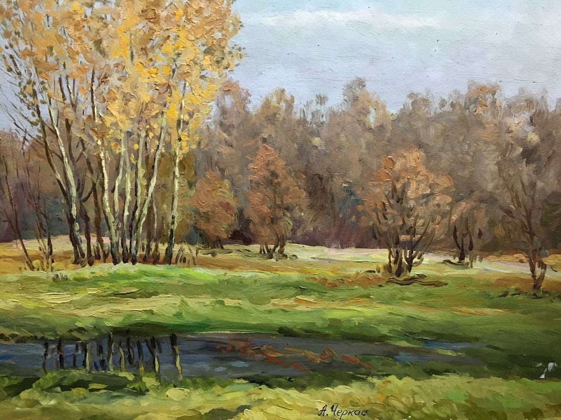 Oil double painting Seasons of the Year A. Cherkas (1 of 8)
