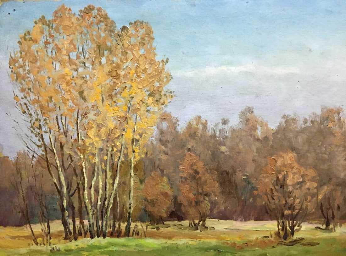 Oil double painting Seasons of the Year A. Cherkas - 2