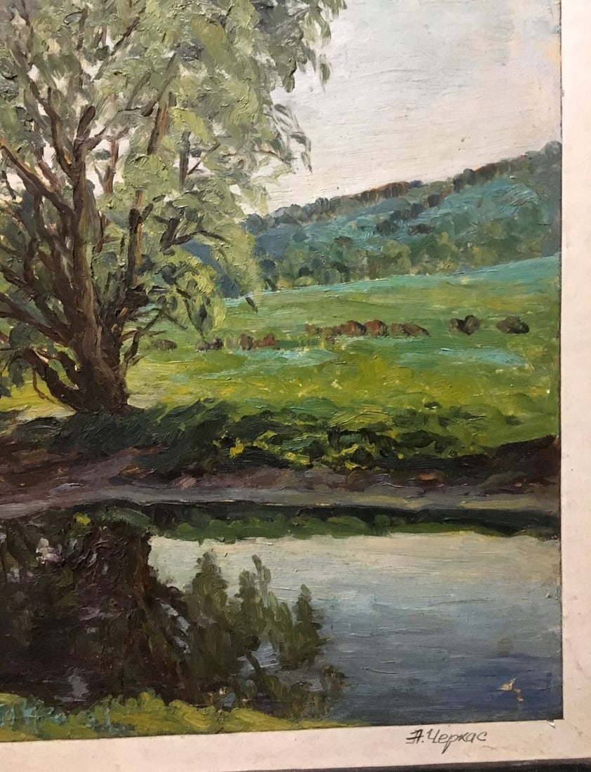 Oil painting Tree pond Alexander Georgievich Cherkass - 7