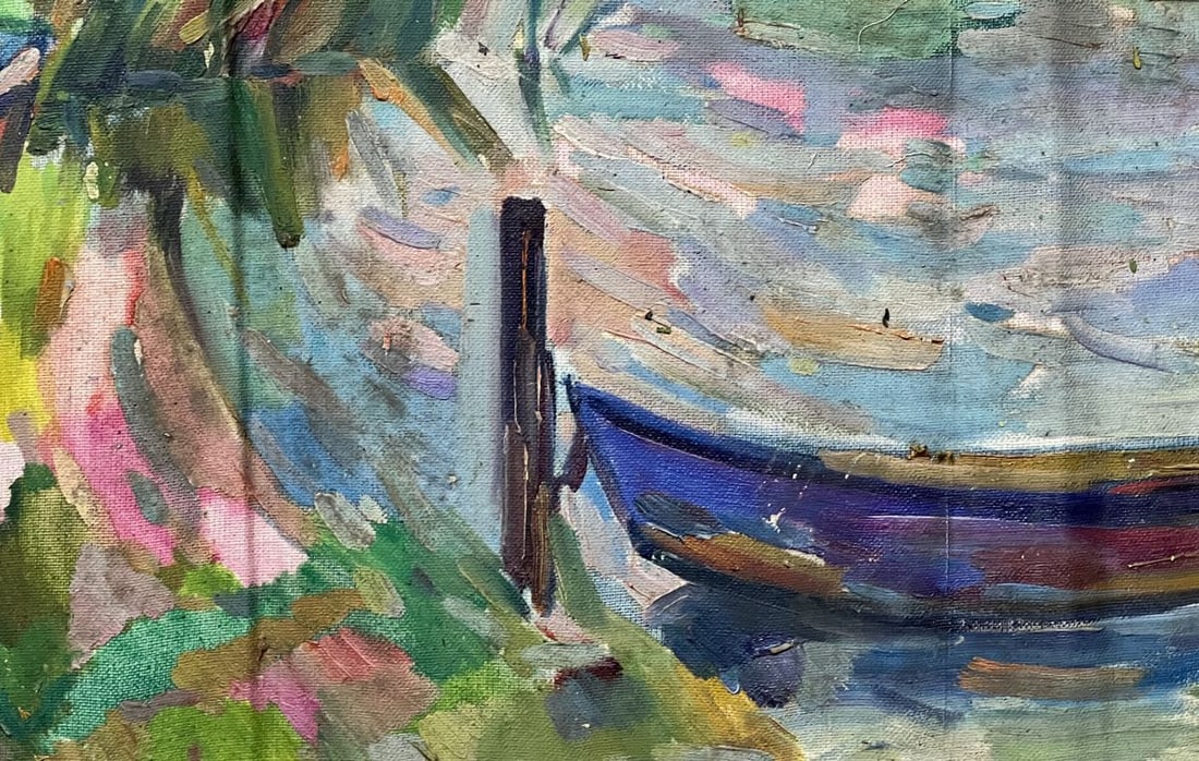 Oil painting boats Peter Tovpev - 9