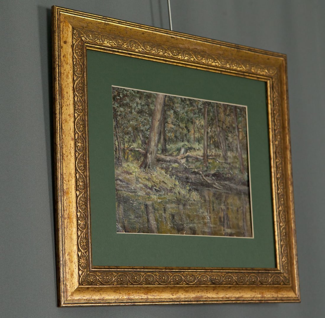 Oil painting Swamp in the forest - 3