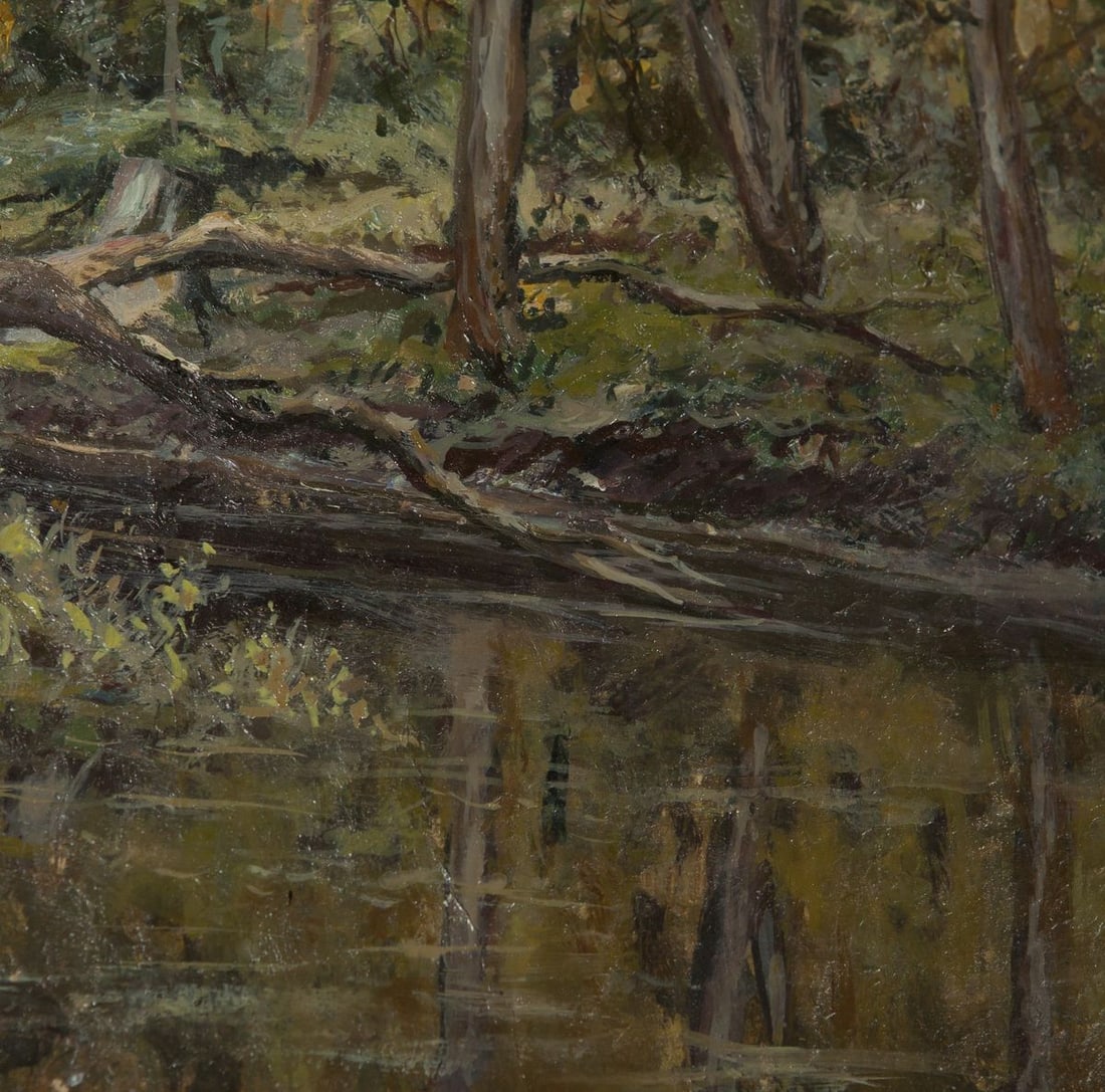 Oil painting Swamp in the forest - 5
