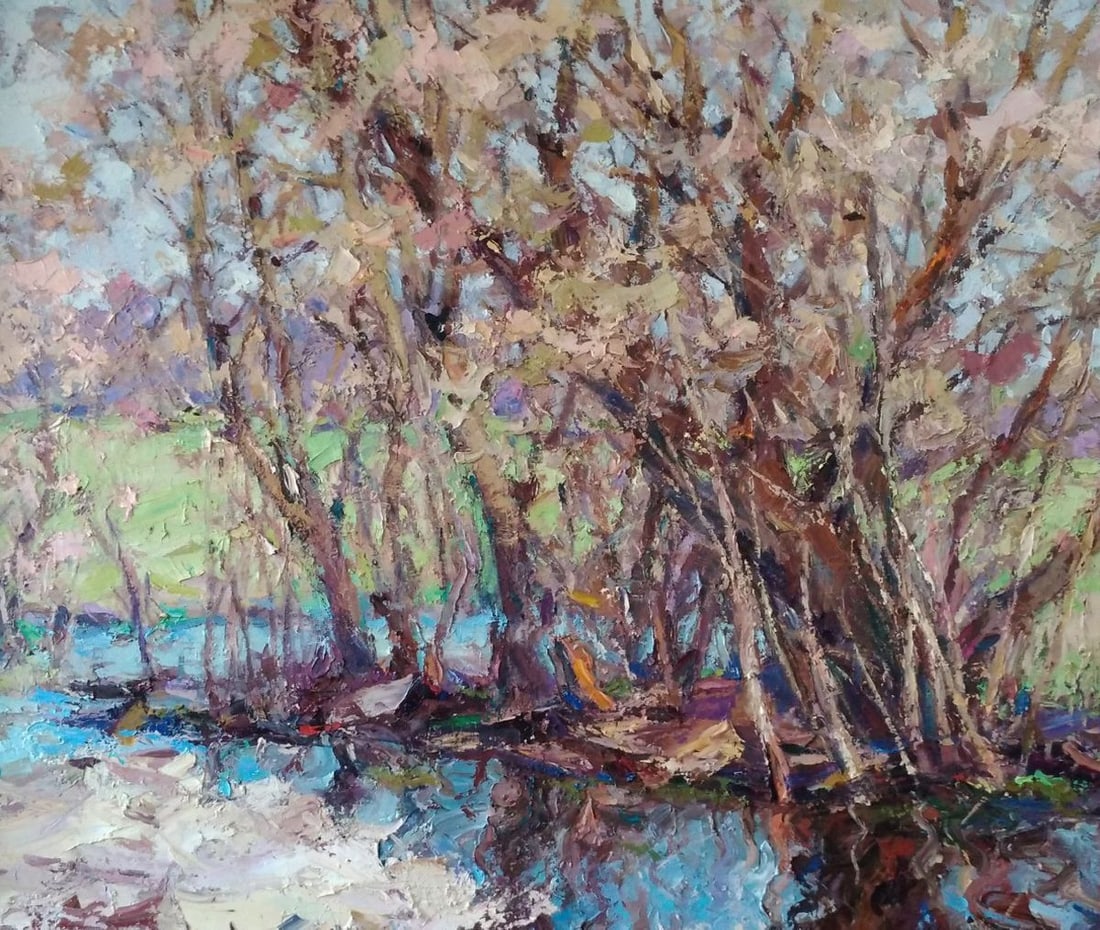 Oil painting Warm spring day Alexander Nikolaevich Cherednichenko - 2