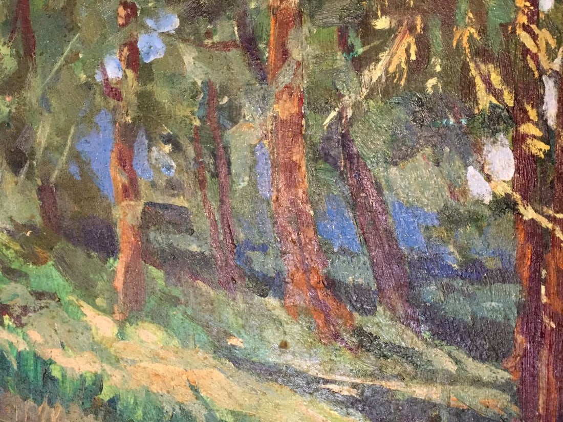Oil painting Forest park - 4