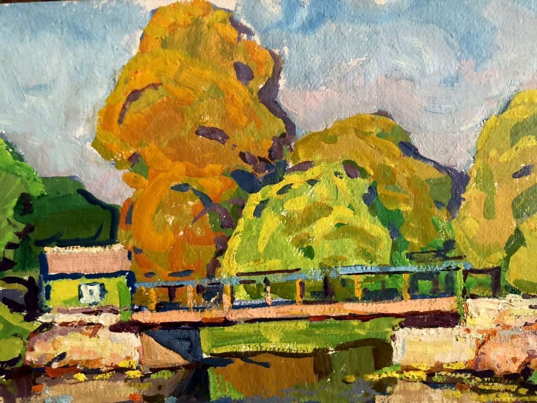 Oil painting Forest bridge Kolosovsky Georgiy Sergeevich - 2