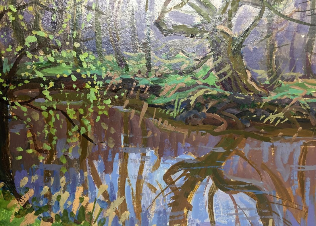 Oil painting Spring on the Dnieper Ruban Grigory Savelyevich - 10