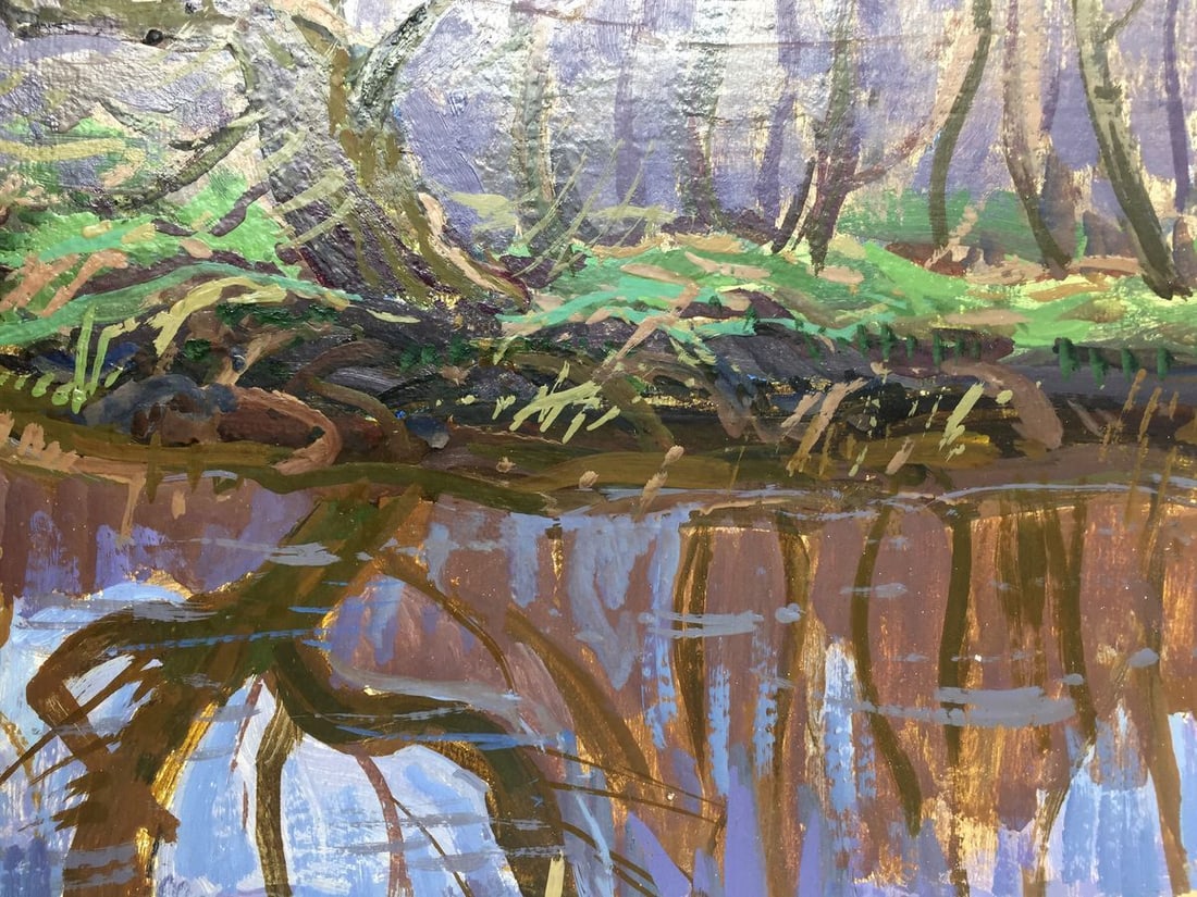 Oil painting Spring on the Dnieper Ruban Grigory Savelyevich - 11