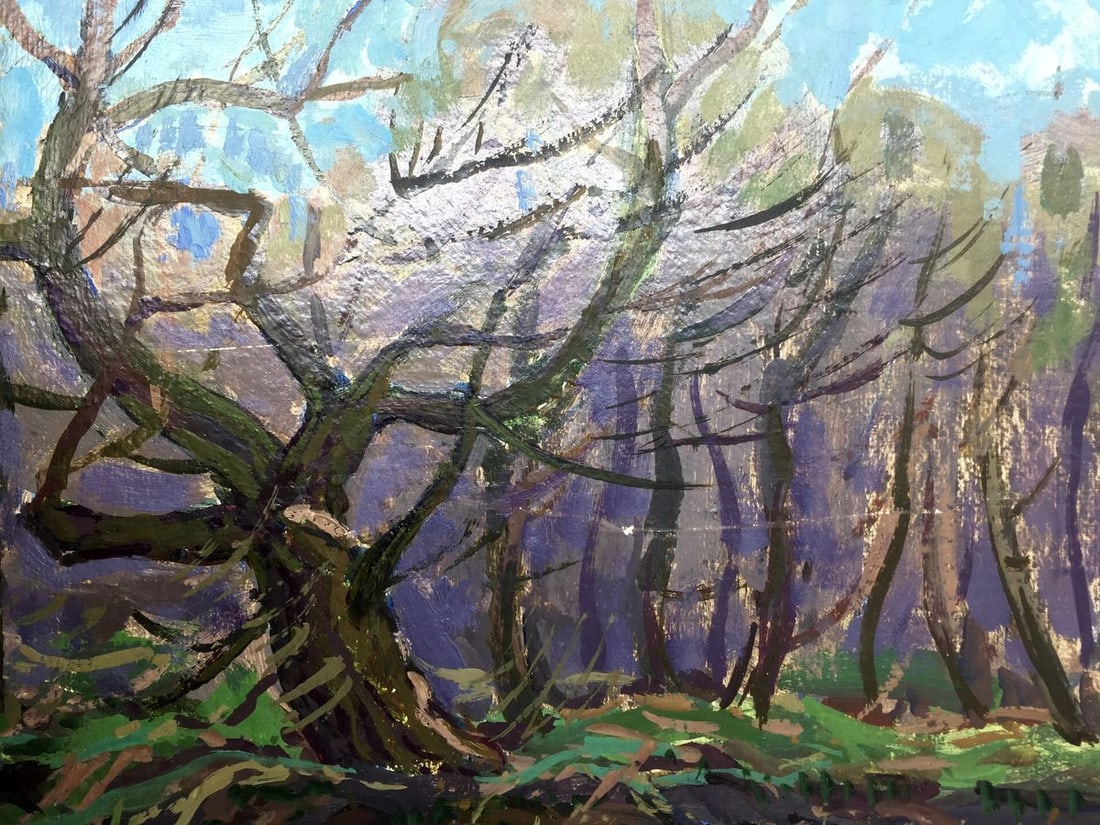 Oil painting Spring on the Dnieper Ruban Grigory Savelyevich - 5