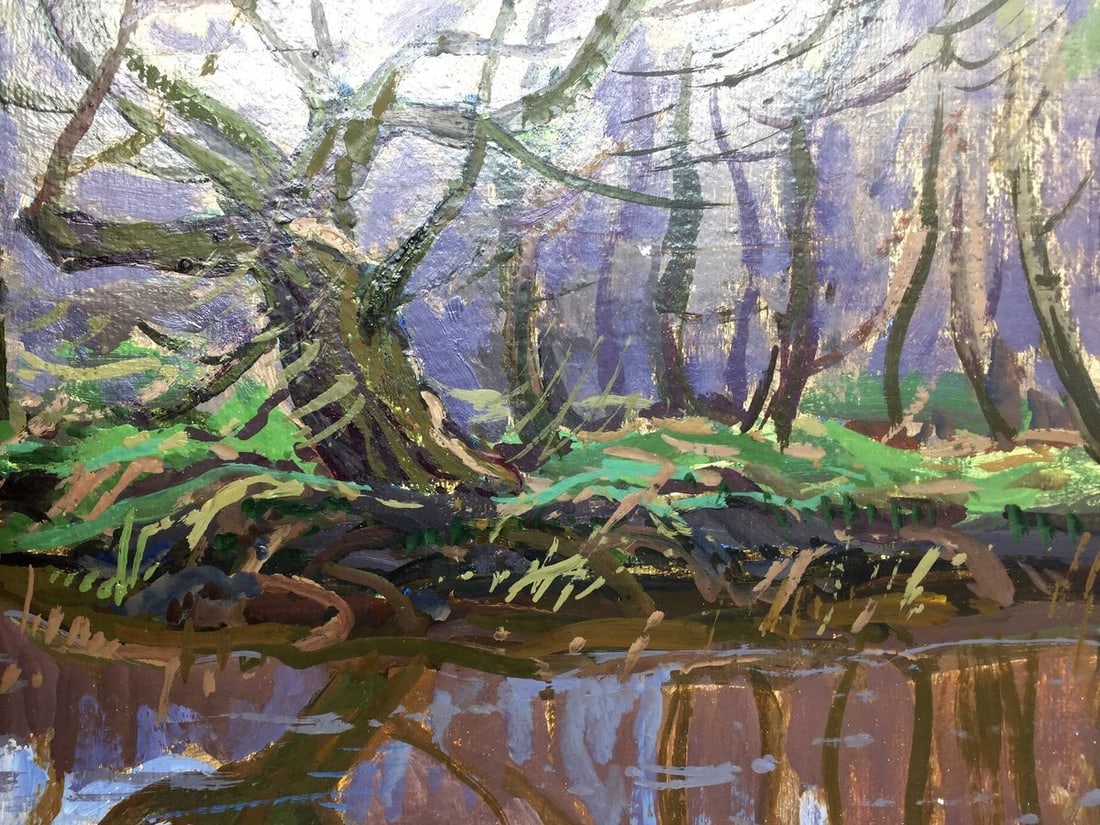 Oil painting Spring on the Dnieper Ruban Grigory Savelyevich - 7