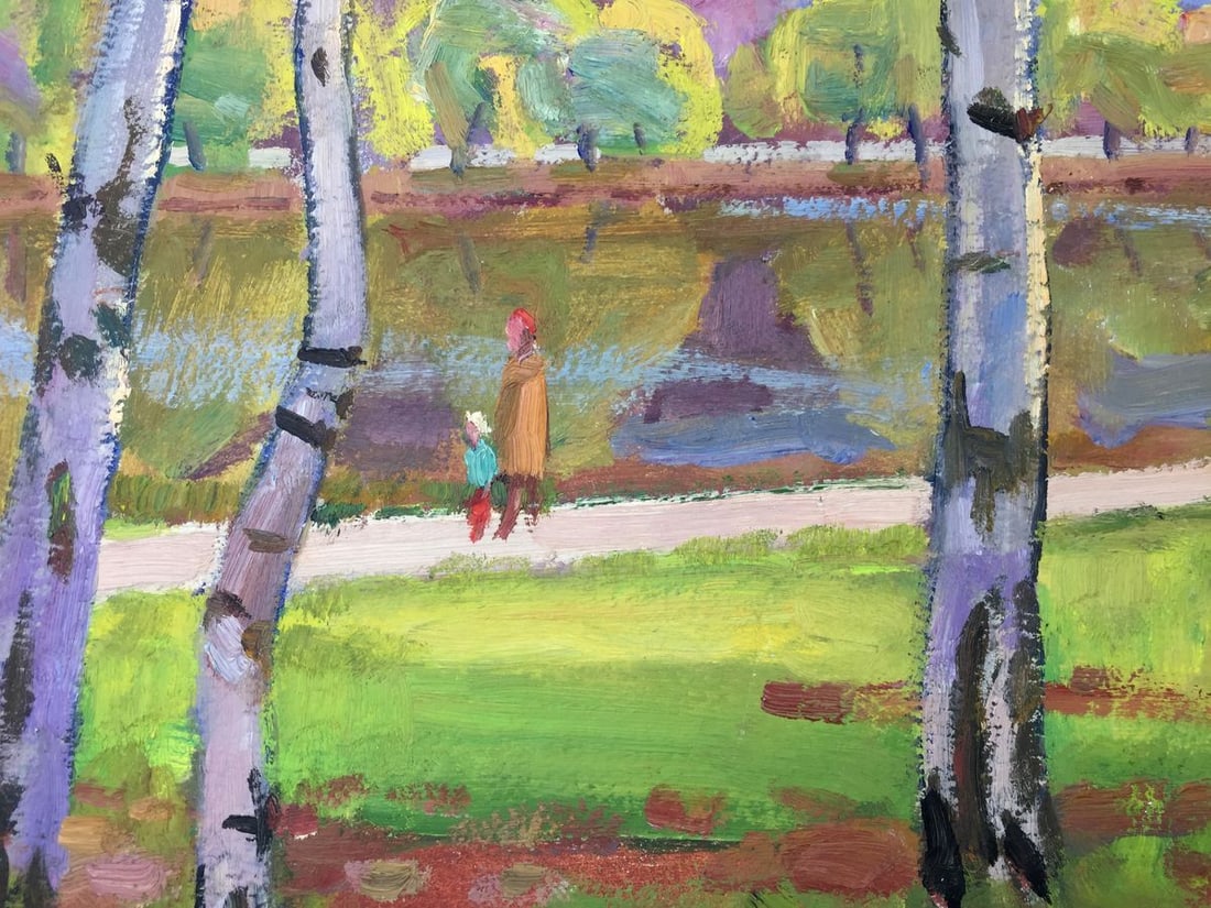 Oil painting Walk in the park Khrustalenko Nikolay Alexandrovich - 8