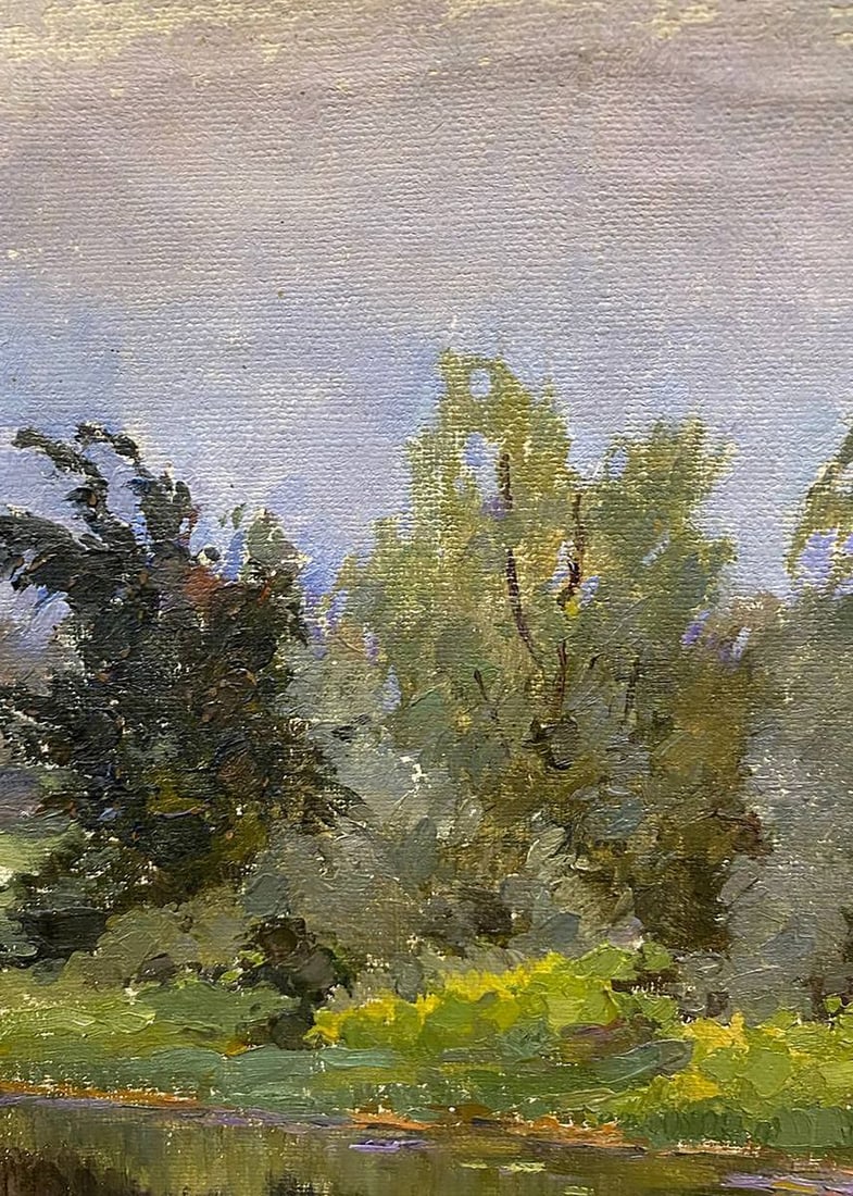 Oil painting Evening in the forest Gorobec Pavlo - 2