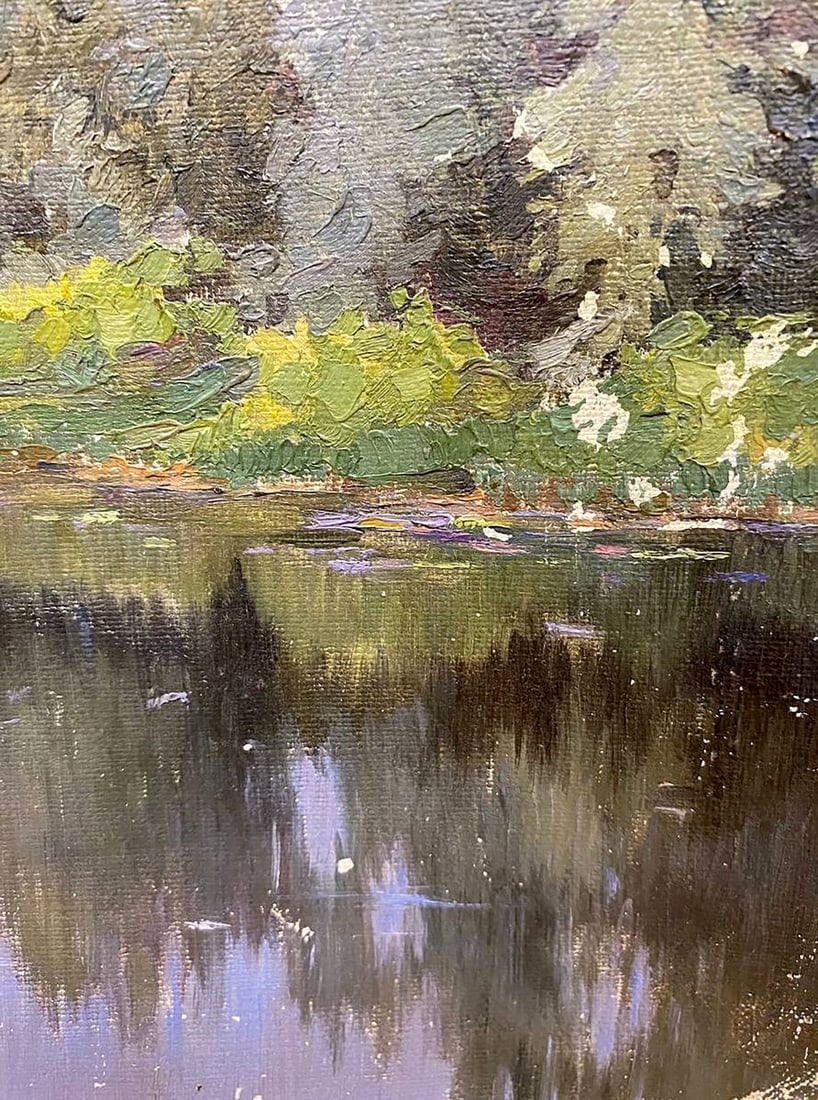 Oil painting Evening in the forest Gorobec Pavlo - 5