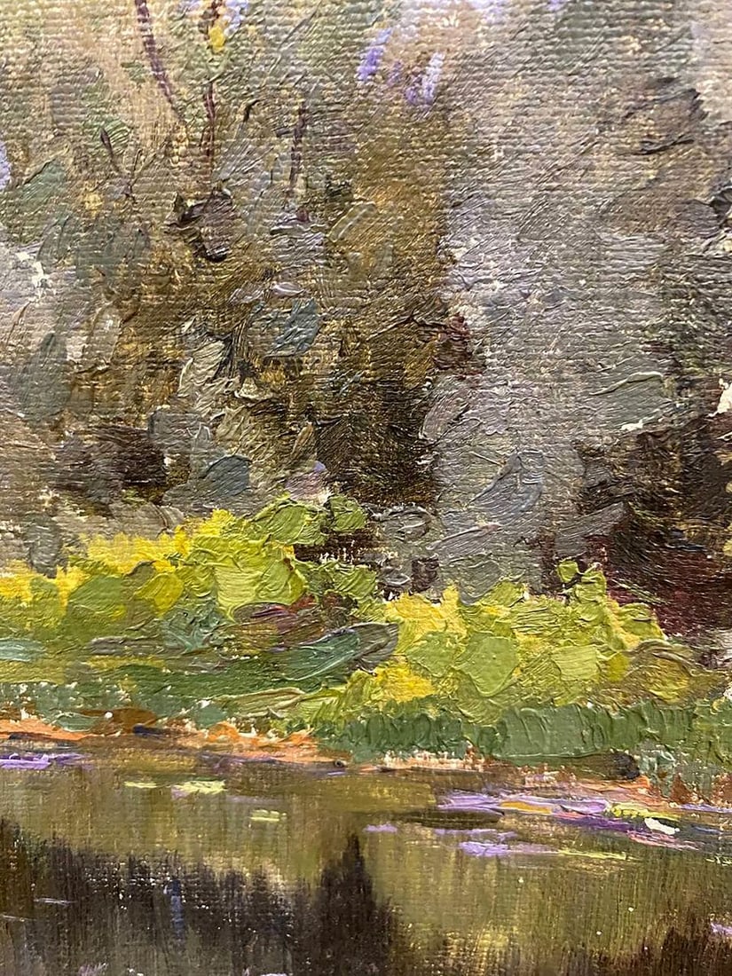 Oil painting Evening in the forest Gorobec Pavlo - 6