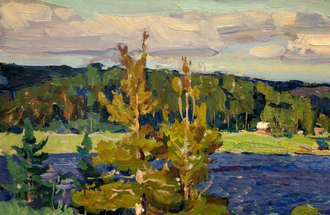 Oil painting Lake Fomin Anatoly Nikiforovich - 4