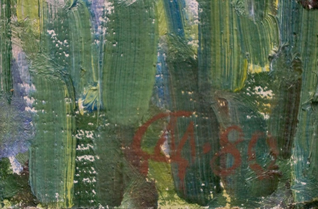 Oil painting Lake in the forest Sabadysh Petr Evlampievich - 6