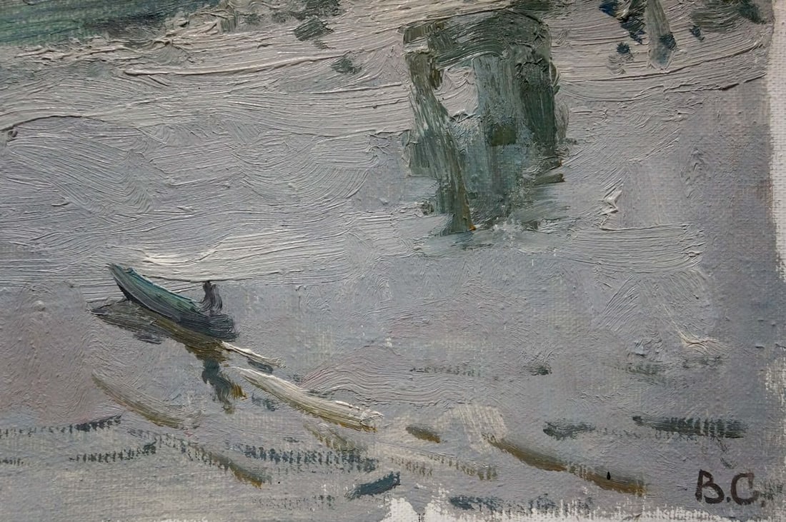 Oil painting It's a nasty day Sevastyanov Viktor Grigorievich - 3