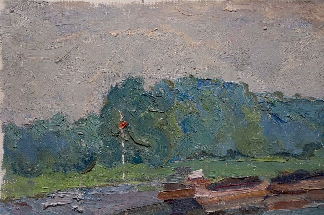 Oil painting It's a nasty day Sevastyanov Viktor Grigorievich - 4