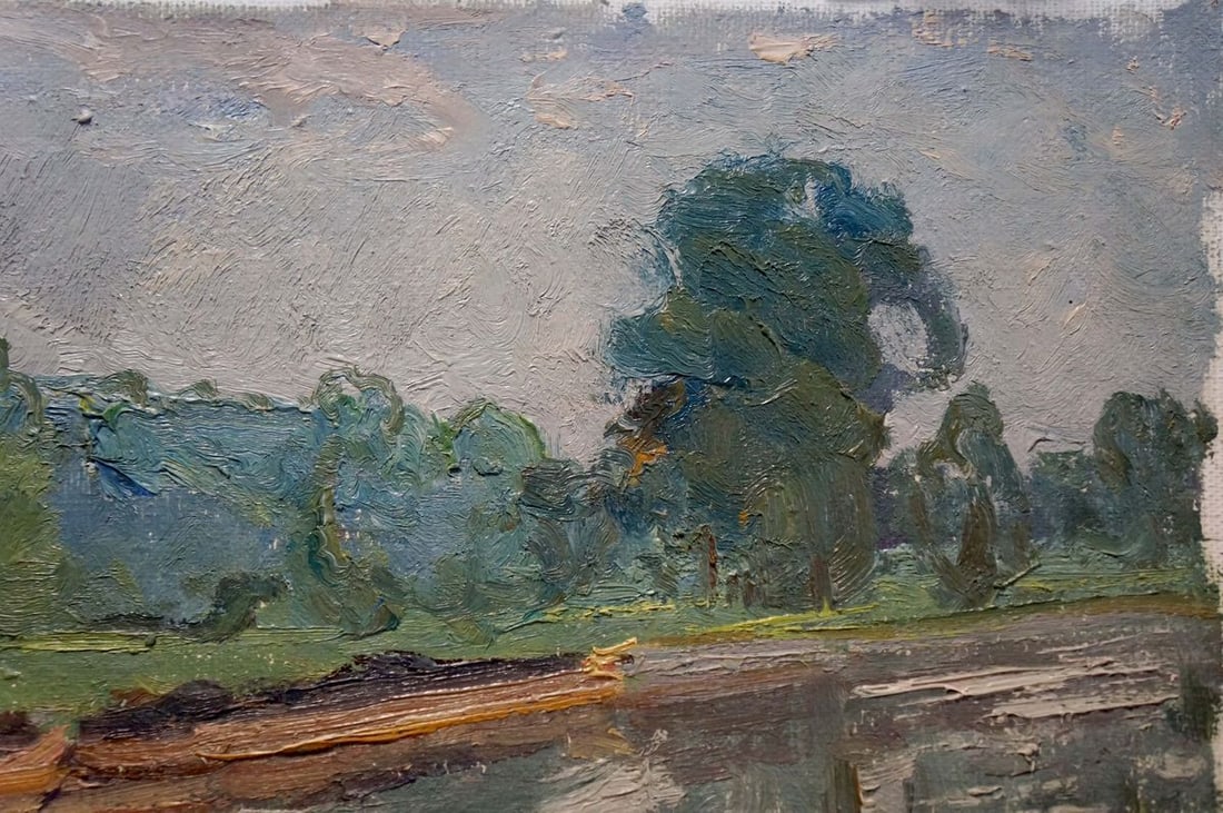 Oil painting It's a nasty day Sevastyanov Viktor Grigorievich - 5