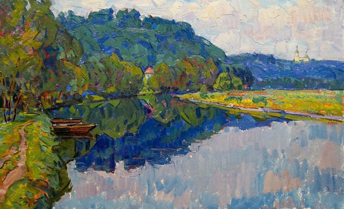 Oil painting Natural landscape Chegodar Vasily Dmitrievich: Title: Oil painting Natural landscape Chegodar Vasily Dmitrievich Description: №Verns 804 *** ABOUT THIS PAINTING *** * TITLE: "Natural landscape" * ARTISTS: Chegodar Vasily Dmitrievich * SIZE: