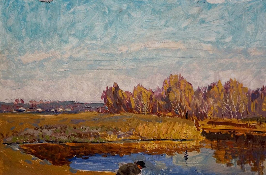 Oil painting Autumn landscape Pavlyuchenko Vladimir - 4