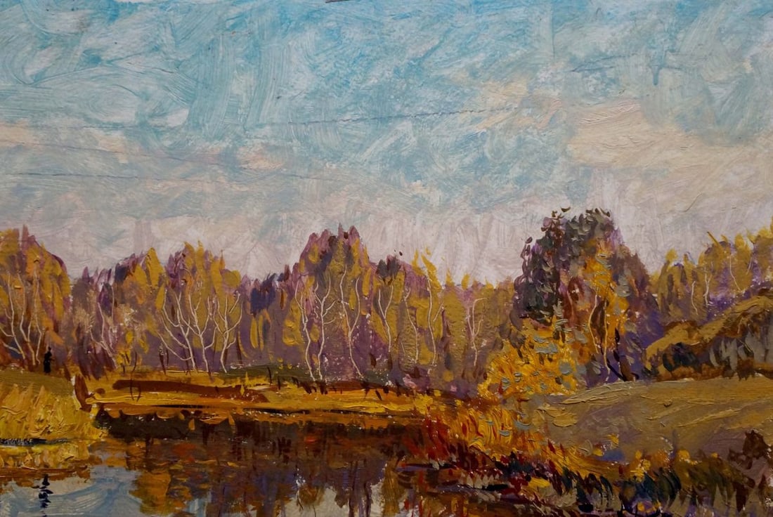 Oil painting Autumn landscape Pavlyuchenko Vladimir - 5
