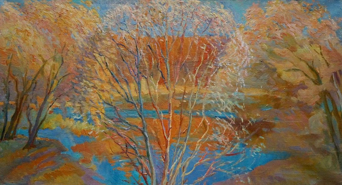 Oil painting Autumn landscape Titarenko Maria Anatolyevna: Title: Oil painting Autumn landscape Titarenko Maria Anatolyevna Description: №Verns 1220 *** ABOUT THIS PAINTING *** * TITLE: "Autumn landscape" * ARTISTS: Titarenko Maria Anatolyevna * SIZE: 5