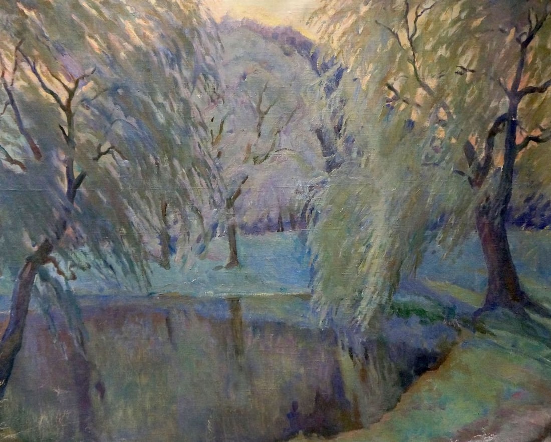 Oil painting Forest pond Tytarenko Odarka Anatoliivna: Title: Oil painting Forest pond Tytarenko Odarka Anatoliivna Description: №Verns 1279 *** ABOUT THIS PAINTING *** * TITLE: "Forest pond" * ARTISTS: Tytarenko Odarka Anatoliivna * SIZE: 120x100 c