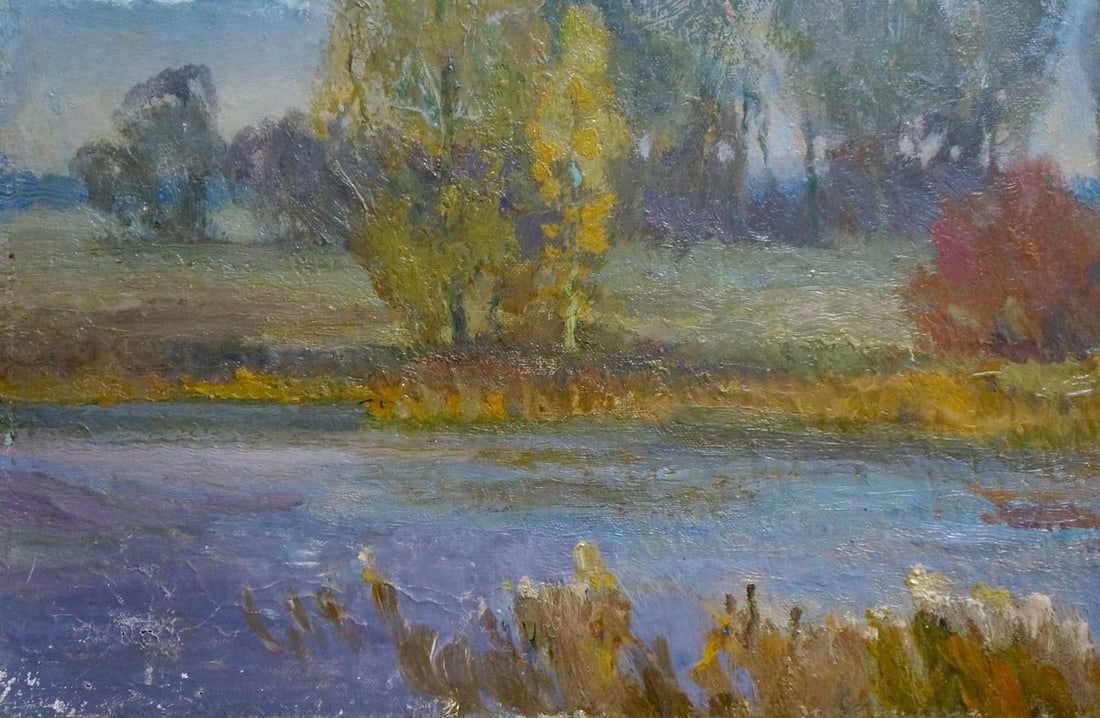 Oil painting Autumn landscape Mynka Alexander Fedorovich - 2