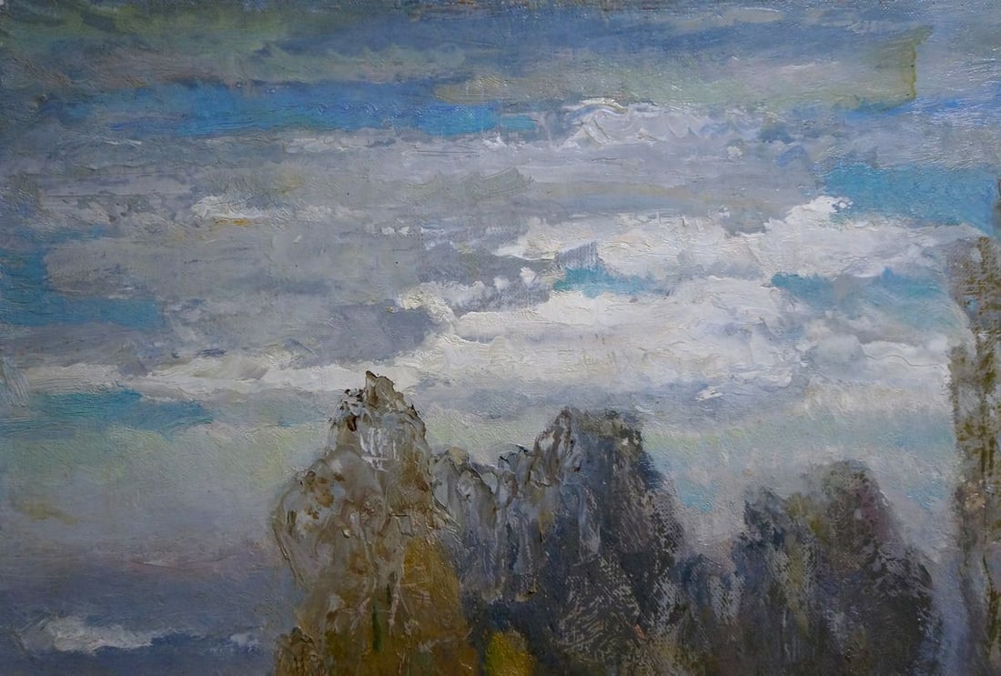 Oil painting Autumn landscape Mynka Alexander Fedorovich - 4