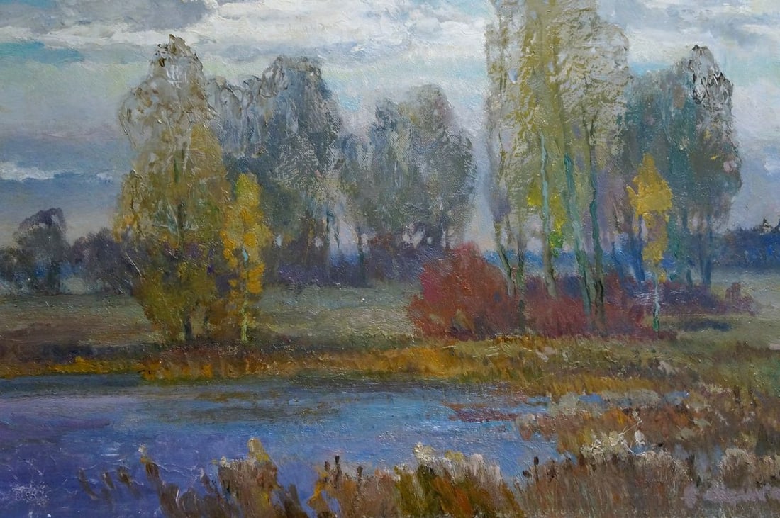 Oil painting Autumn landscape Mynka Alexander Fedorovich - 6