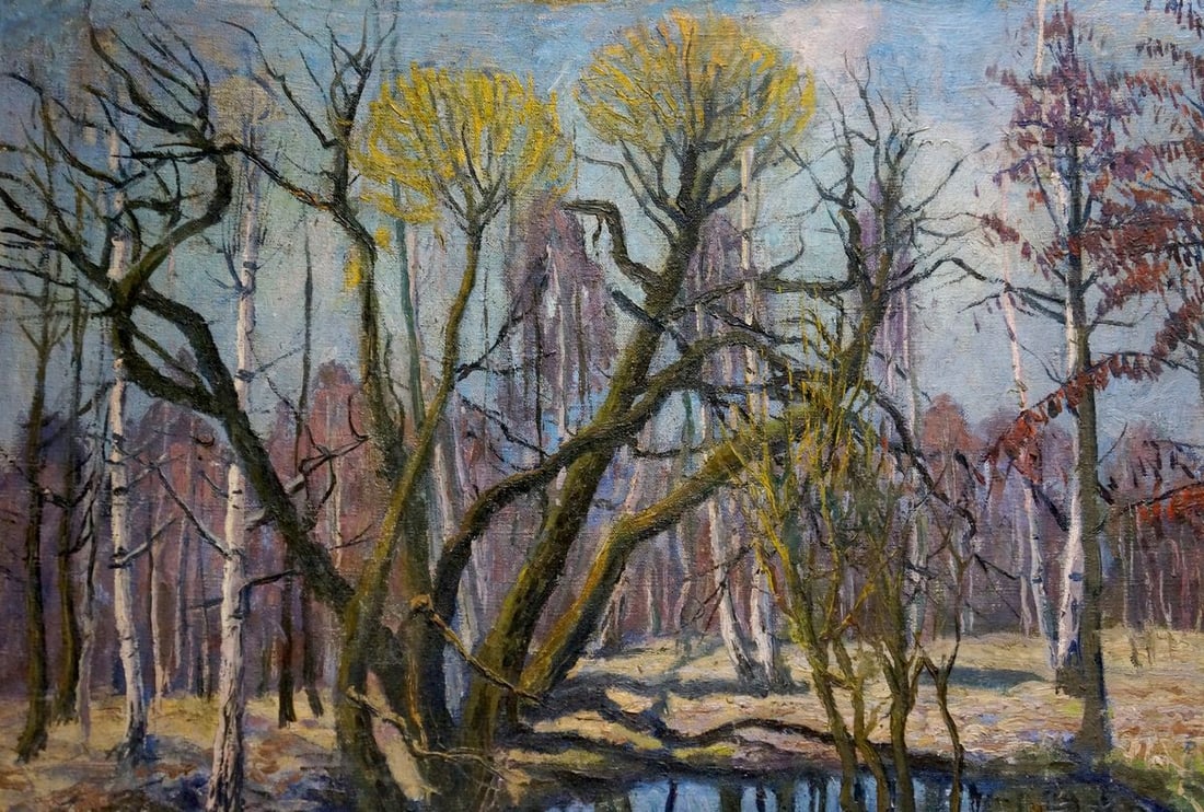 Oil painting Landscape in the forest Gabda Vasily Georgievich - 4