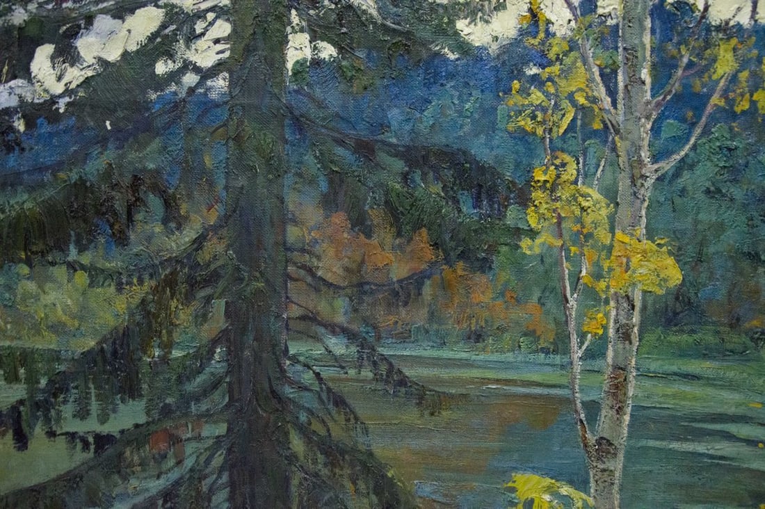 Oil painting Forest Lake Khokhrin Valentin Petrovich - 4