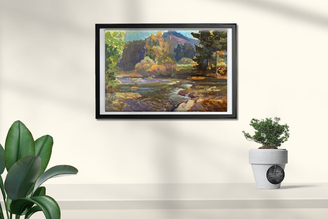 Oil painting Autumn river Batrakov Vladimir Grigorievich - 3