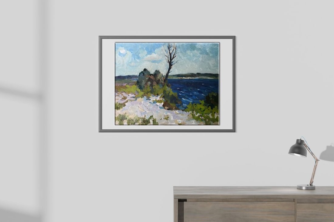 Oil painting Near the lake Peter Tovpev - 3