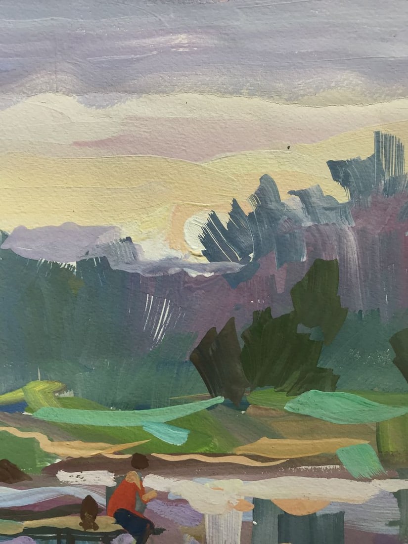 Oil painting By the pond Unknown artist - 7