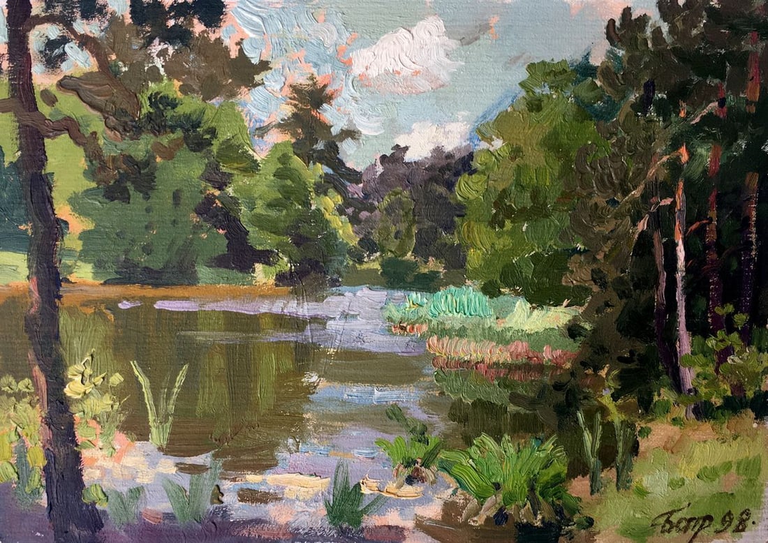 Oil painting Summer motif Batrakov Vladimir Grigorievich (1 of 13)