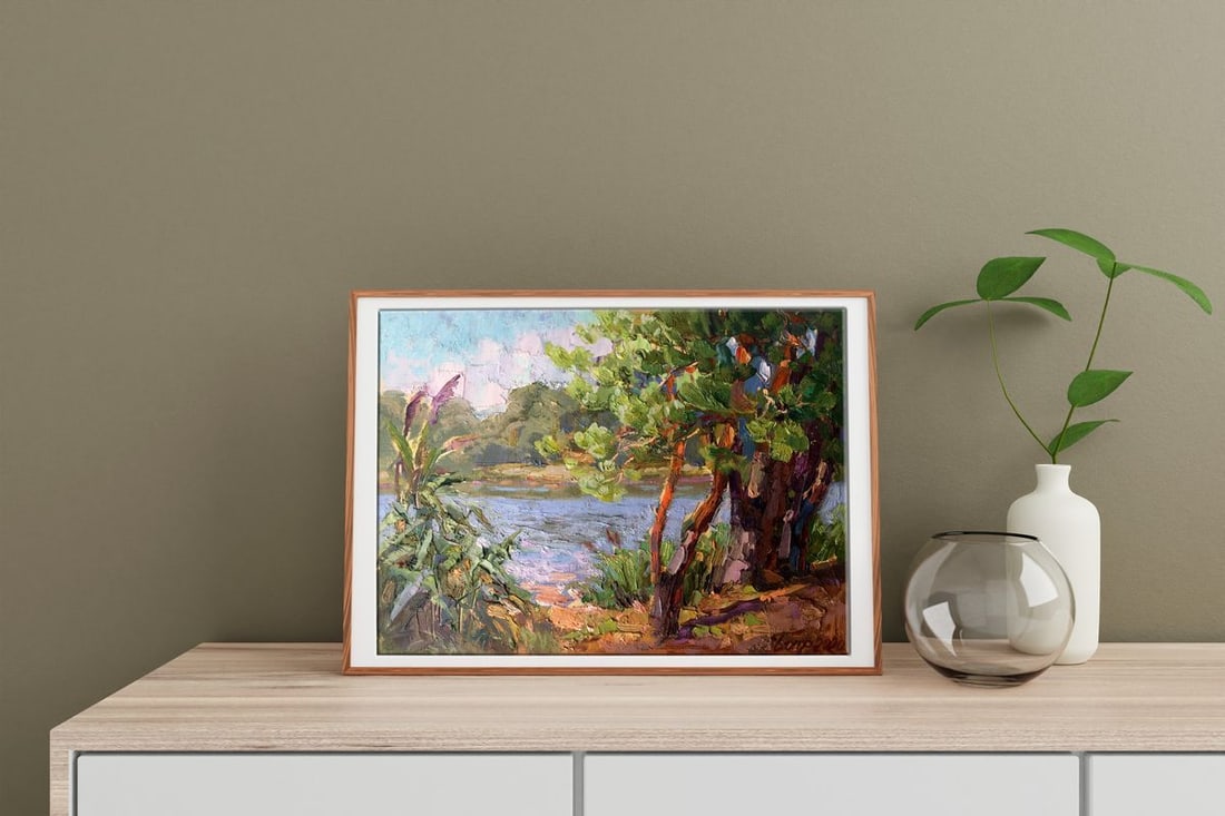 Oil painting Near the lake Batrakov Vladimir Grigorievich - 2