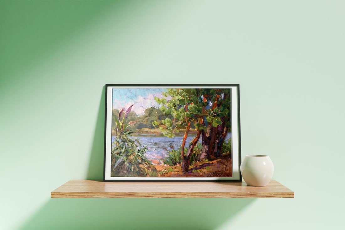 Oil painting Near the lake Batrakov Vladimir Grigorievich - 3