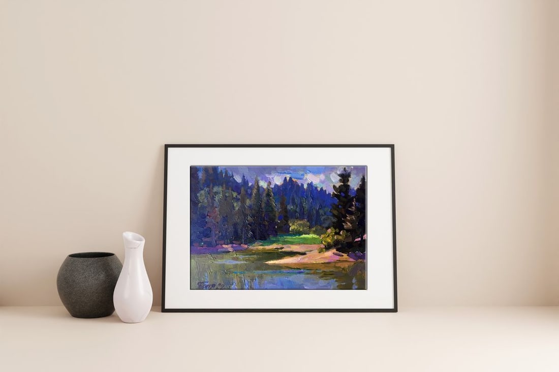 Oil painting Forest landscape Batrakov Vladimir Grigorievich - 2