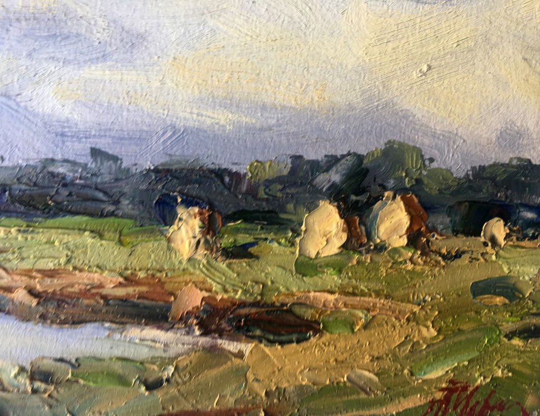 Oil painting Near the lake Alexander Nikolaevich Cherednichenko - 11