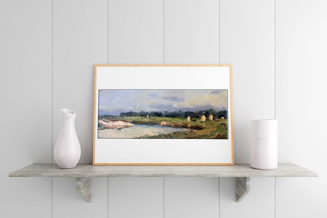 Oil painting Near the lake Alexander Nikolaevich Cherednichenko - 2