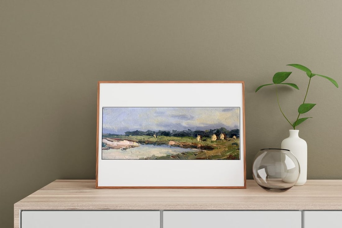 Oil painting Near the lake Alexander Nikolaevich Cherednichenko - 3