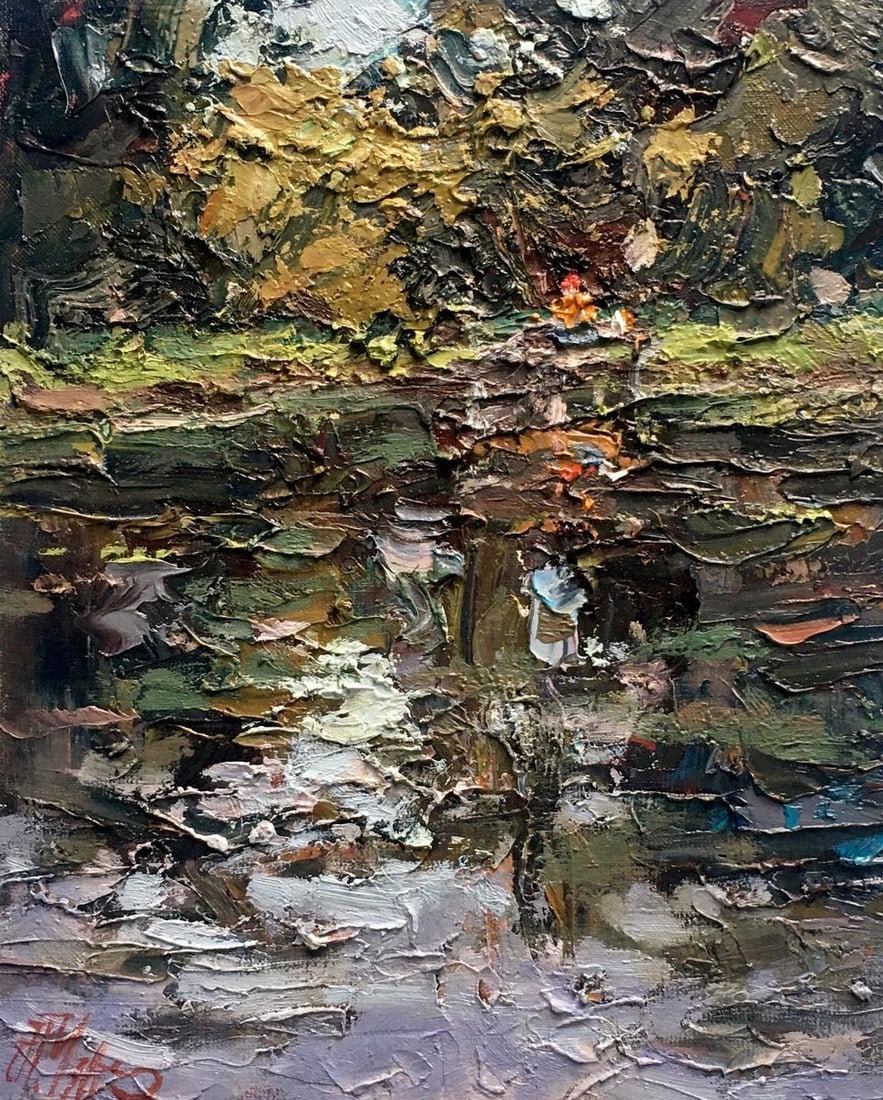 Oil painting Quiet lake Alexander Nikolaevich Cherednichenko: Title: Oil painting Quiet lake Alexander Nikolaevich Cherednichenko Description: №AAA2515 *** ABOUT THIS PAINTING *** * TITLE: "Quiet lake" * ARTISTS: Alexander Nikolaevich Cherednichenko * SIZE