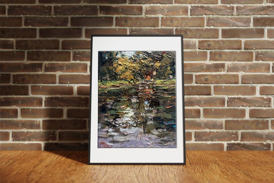 Oil painting Quiet lake Alexander Nikolaevich Cherednichenko - 2