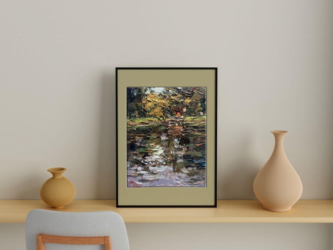 Oil painting Quiet lake Alexander Nikolaevich Cherednichenko - 3