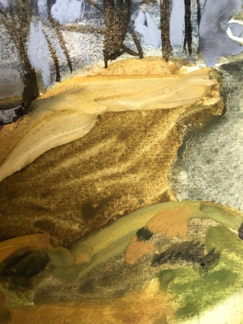 Gouache painting Autumn days Anya Rebikova - 10