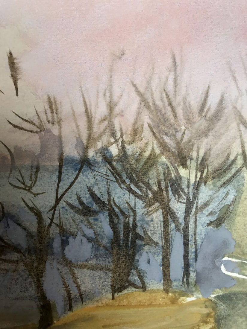 Gouache painting Autumn days Anya Rebikova - 7