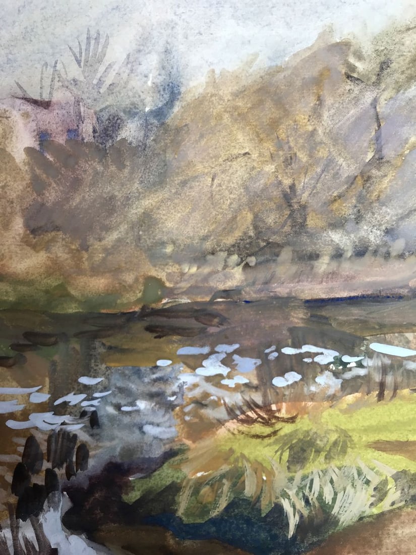 Gouache painting Autumn days Anya Rebikova - 8