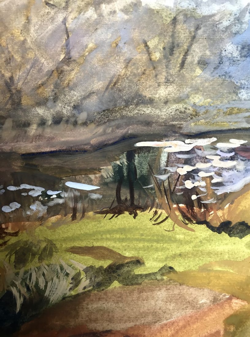 Gouache painting Autumn days Anya Rebikova - 9